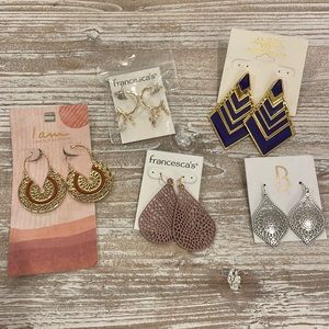 Set of Five Pair of Earrings New with Tags